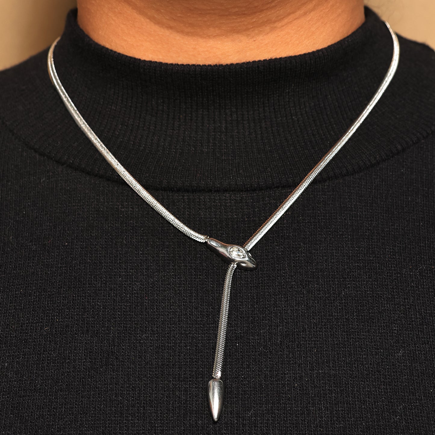 Snake Chain Choker Necklace | Adjustable Gold & Silver Snake Design Necklace | Gothic Punk Serpent Choker Jewelry Gift for Her