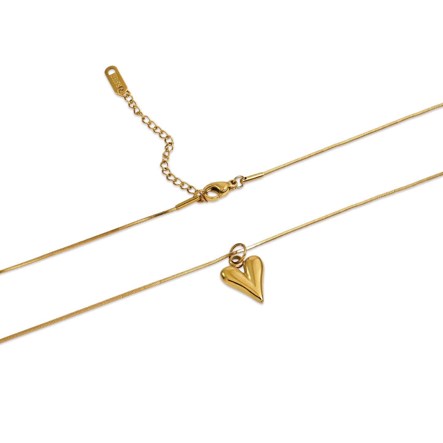 Gold Heart Pendant Necklace | Infinite Love Heart Pendant | Golden Heart Statement Necklace | Minimalist Heart Pendant | Gift for Her