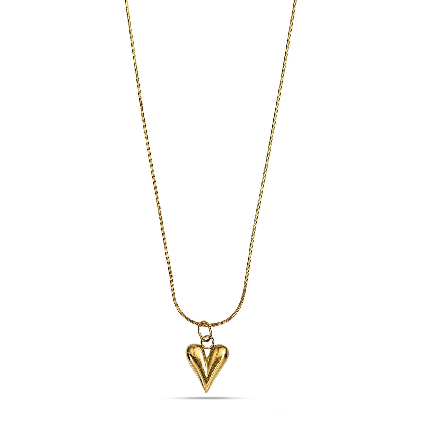 Gold Heart Pendant Necklace | Infinite Love Heart Pendant | Golden Heart Statement Necklace | Minimalist Heart Pendant | Gift for Her