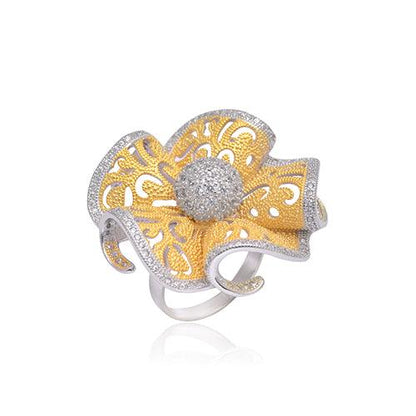 925 Silver Flower Ring For Women - Gold Trove