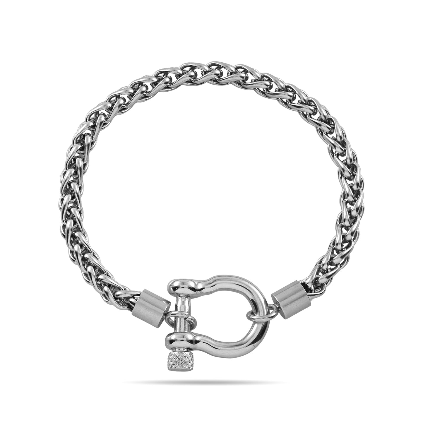 Men's Rope Chain Bracelet, Chunky Snake Bracelet, 8 Inch Handmade Bracelet, Horseshoe Statement Bracelet, Gift for Him, Gothic Gift