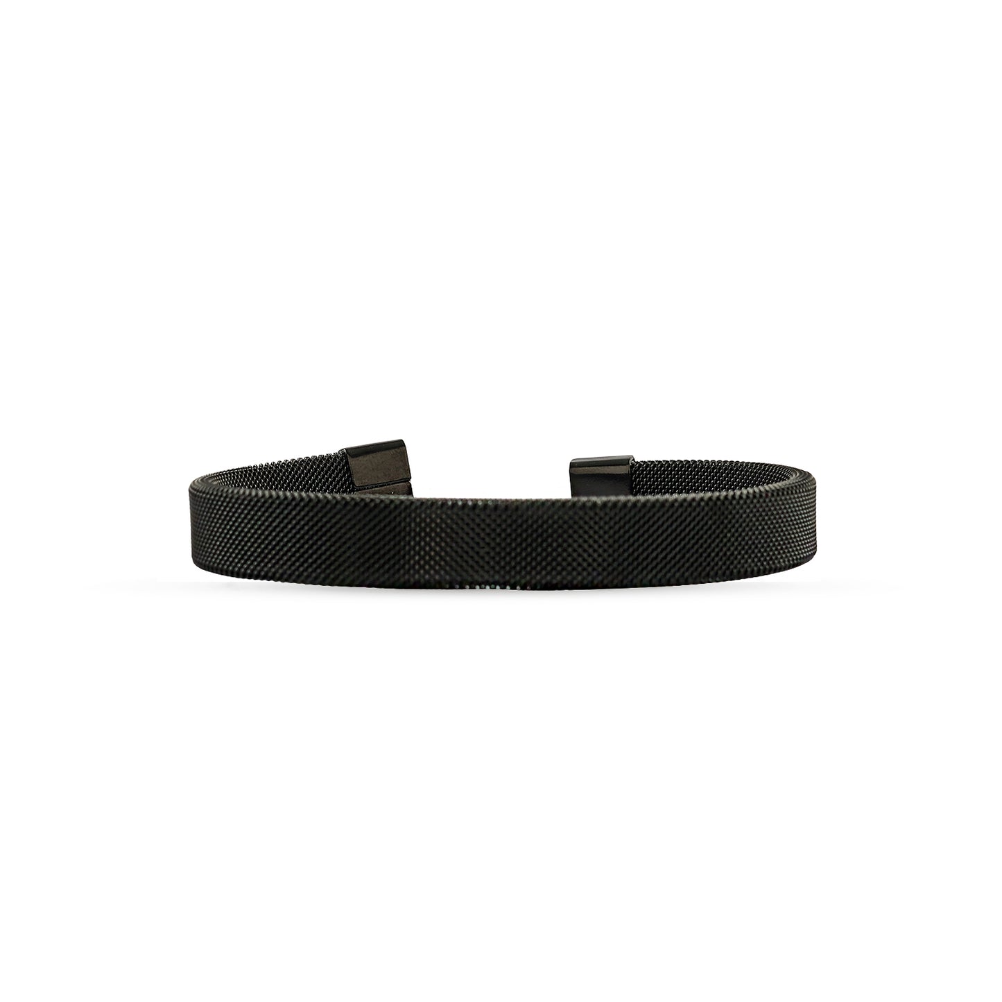 Men's Black Leather Cuff Bracelet | Adjustable Open Cuff Men's Bangle | Modern Men's Jewelry | Jewelry for Bikers | Gift for Him & Her