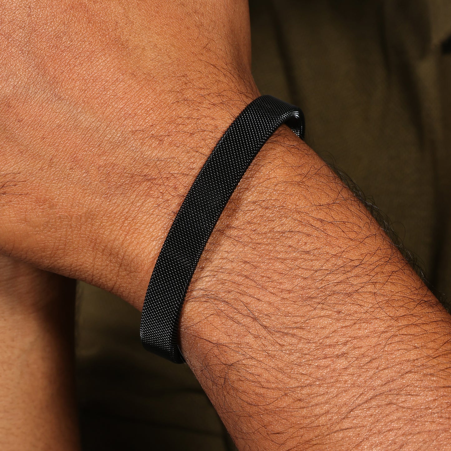 Men's Black Leather Cuff Bracelet | Adjustable Open Cuff Men's Bangle | Modern Men's Jewelry | Jewelry for Bikers | Gift for Him & Her
