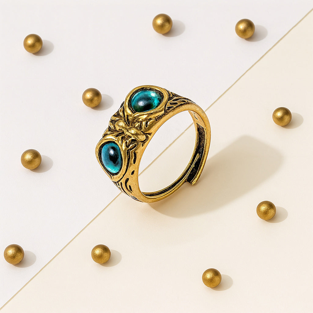 Owl Ring, Fengshui Owl Protection Ring Amulet, Unisex Demon Eye Owl Ring, Woodland Animal Jewelry, Gothic Owl Eyes Adjustable Wisdom Ring
