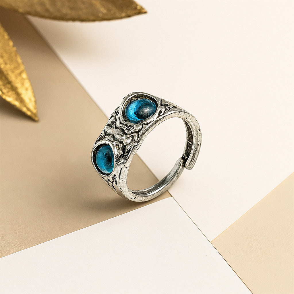 Owl Ring, Fengshui Owl Protection Ring Amulet, Unisex Demon Eye Owl Ring, Woodland Animal Jewelry, Gothic Owl Eyes Adjustable Wisdom Ring
