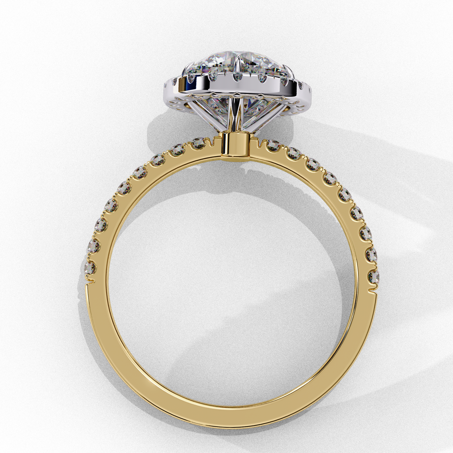 1.87 Carat Classic Round Diamond Halo Engagement Ring