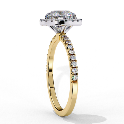 1.87 Carat Classic Round Diamond Halo Engagement Ring