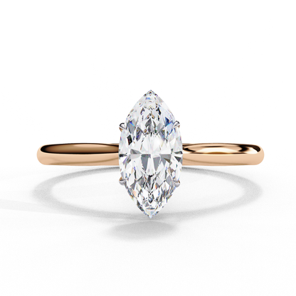 0.82 Carat Marquise Minimalist Diamond Engagement Ring