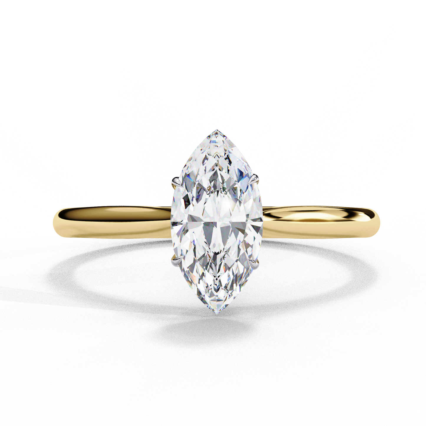 0.82 Carat Marquise Minimalist Diamond Engagement Ring