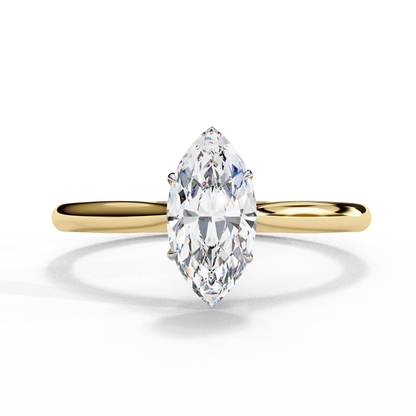 0.82 Carat Marquise Minimalist Diamond Engagement Ring