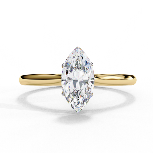 0.82 Carat Marquise Minimalist Diamond Engagement Ring