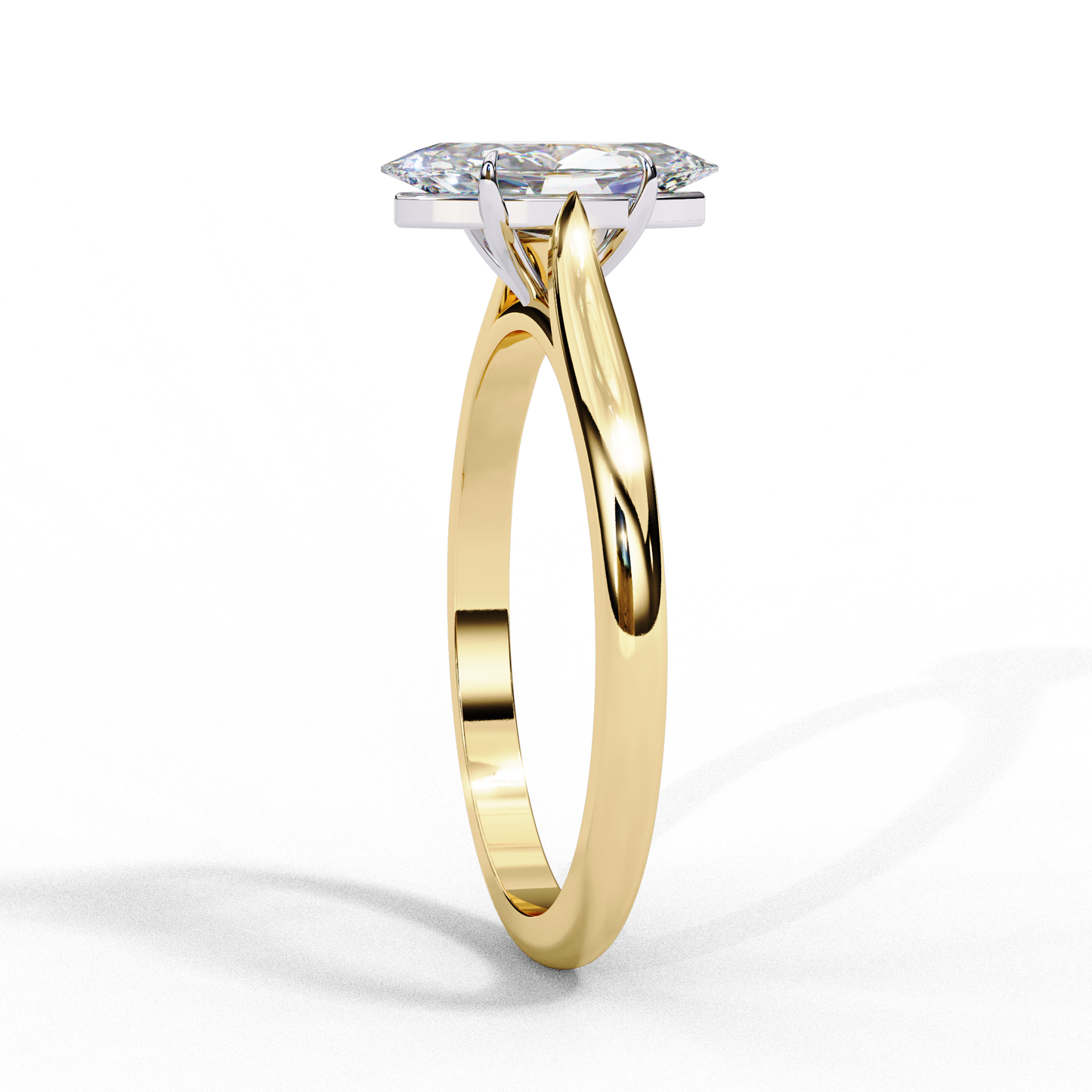 0.82 Carat Marquise Minimalist Diamond Engagement Ring