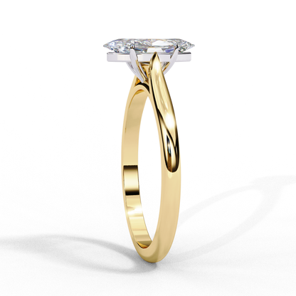 0.82 Carat Marquise Minimalist Diamond Engagement Ring