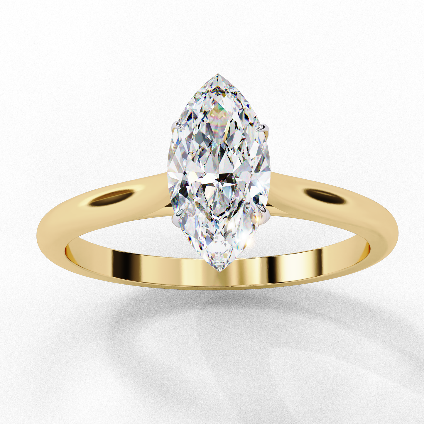 0.82 Carat Marquise Minimalist Diamond Engagement Ring