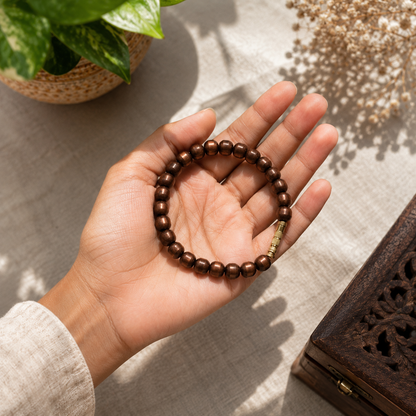 100% Pure Copper Bead Bracelet - Healing & Protection Bracelet - Solid Round Copper Beads Stretchable Beaded Bracelet - Unisex Bracelet