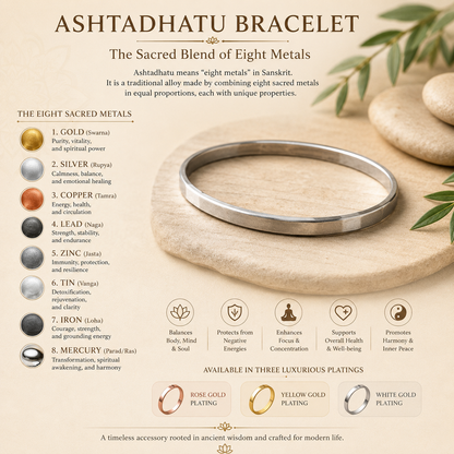 Eight Metal Ashadhatu Bangle Bracelet, Punjabi Sikh Kada for Men & Women, Vintage Minimal Design Silver Bracelet, Simple Flat Bangle Kada