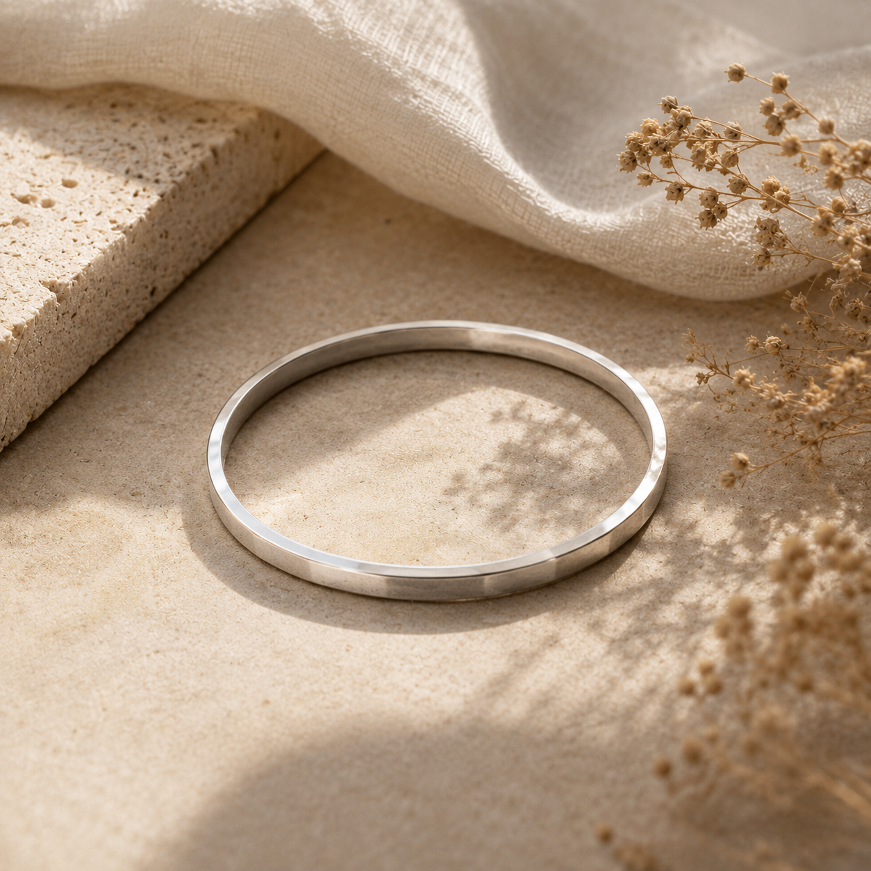 Eight Metal Ashadhatu Bangle Bracelet, Punjabi Sikh Kada for Men & Women, Vintage Minimal Design Silver Bracelet, Simple Flat Bangle Kada