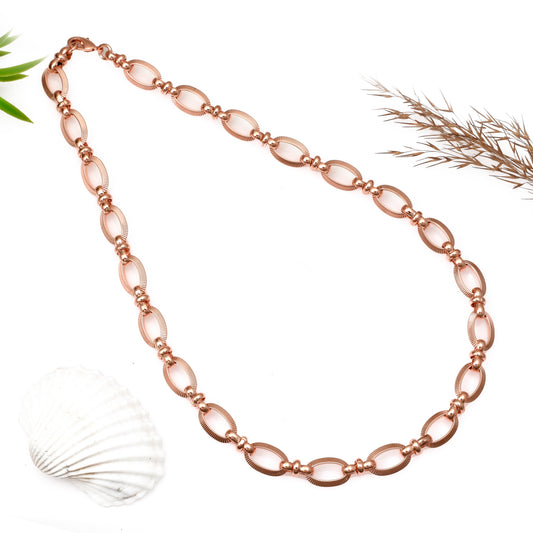 Park Lane Copper Necklace, Handmade Solid Copper Chain Necklace, Oval Link Chain, Rose Gold Chain, Layering Chain, Unisex Copper Necklace