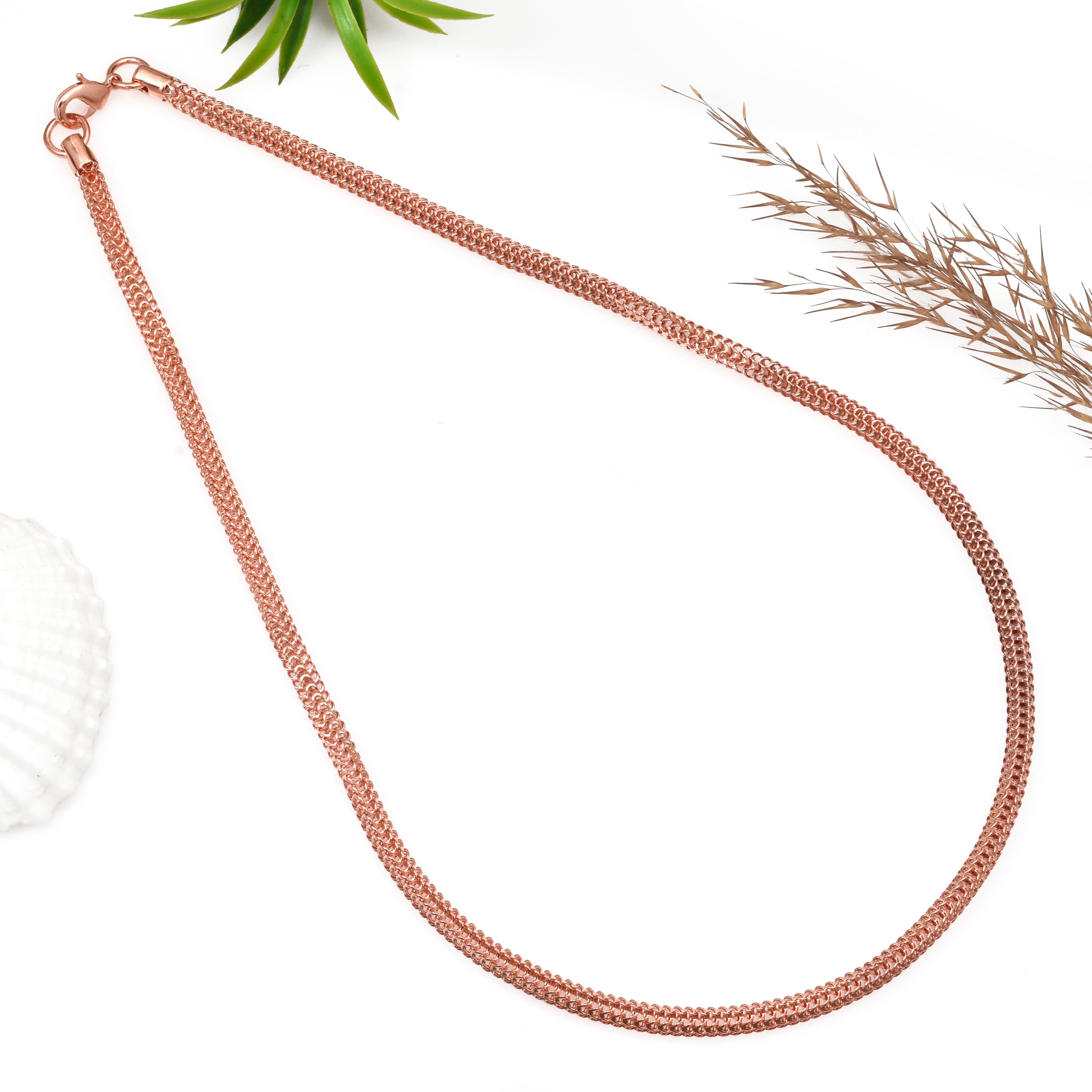 Unique Pure Copper Chainmail Necklace 14' to 28' Inches - Bold Chunky Chain - Handcrafted Dragonspine Necklace - Unisex Jewelry - 4.5mm