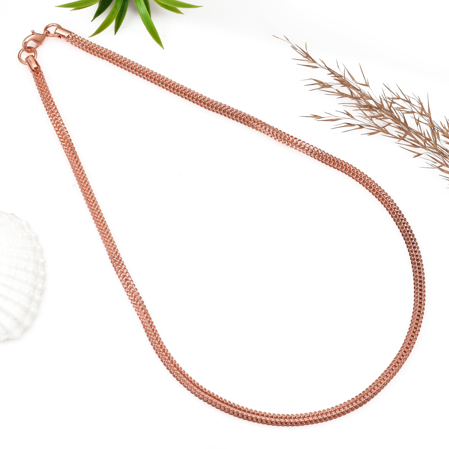 Unique Pure Copper Chainmail Necklace 14' to 28' Inches - Bold Chunky Chain - Handcrafted Dragonspine Necklace - Unisex Jewelry - 4.5mm