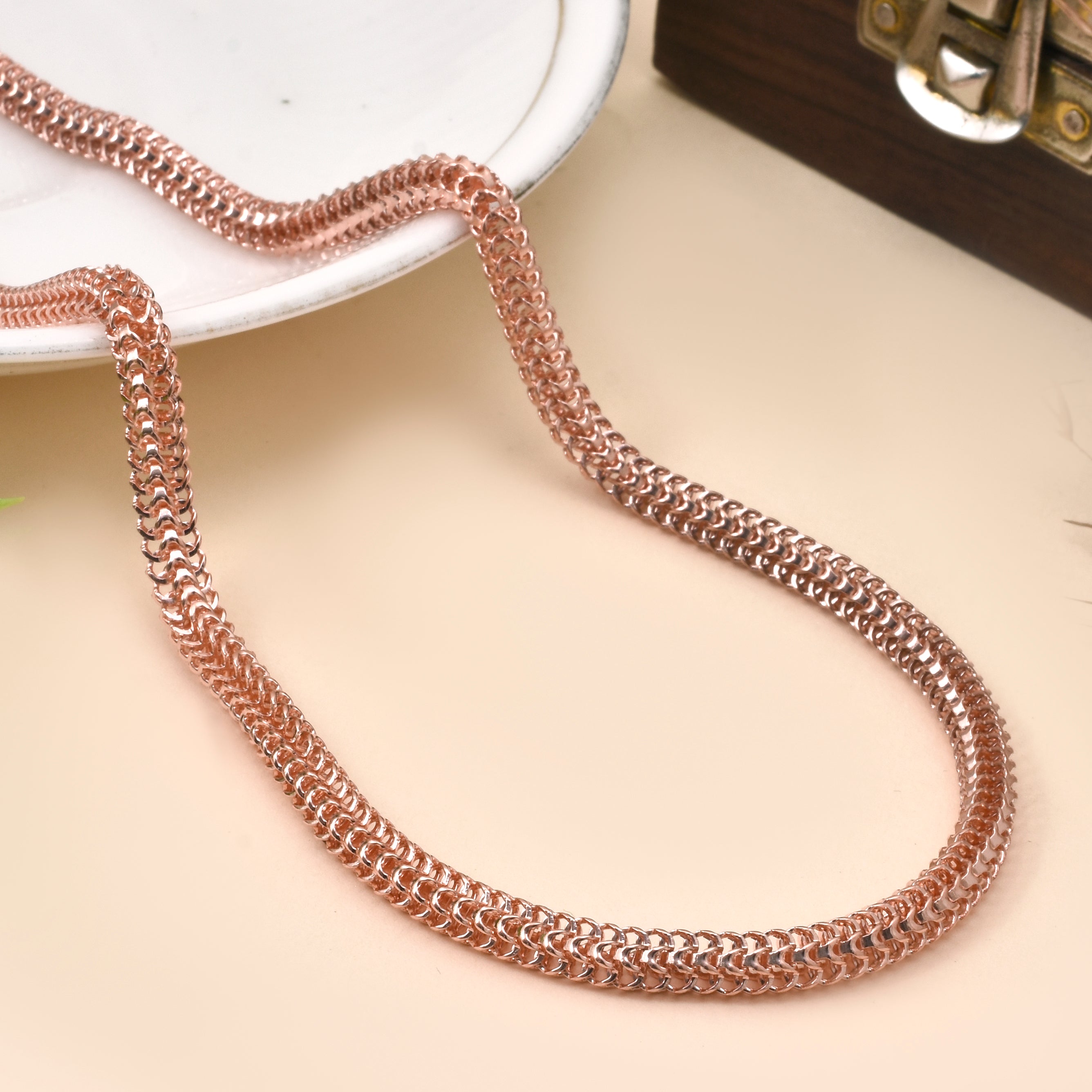 Unique Pure Copper Chainmail Necklace 14' to 28' Inches - Bold Chunky Chain - Handcrafted Dragonspine Necklace - Unisex Jewelry - 4.5mm
