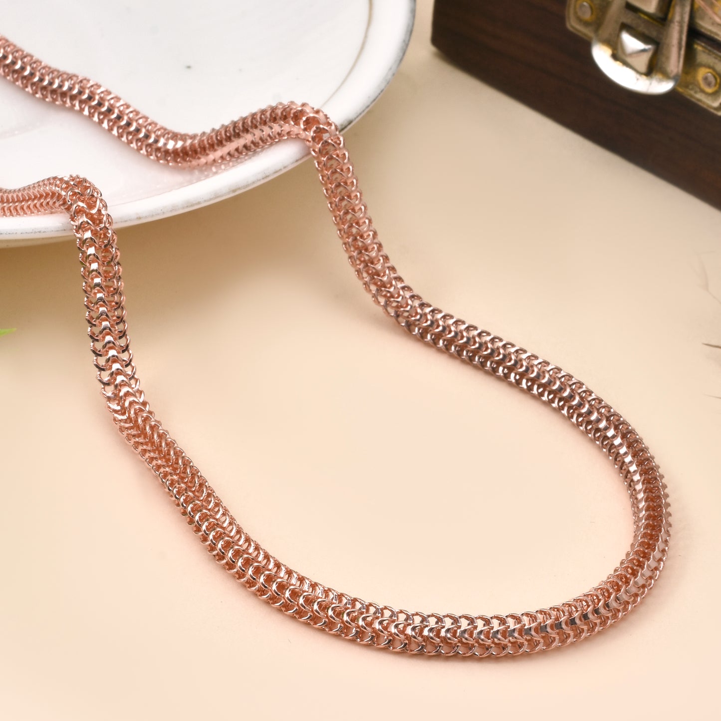 Unique Pure Copper Chainmail Necklace 14' to 28' Inches - Bold Chunky Chain - Handcrafted Dragonspine Necklace - Unisex Jewelry - 4.5mm