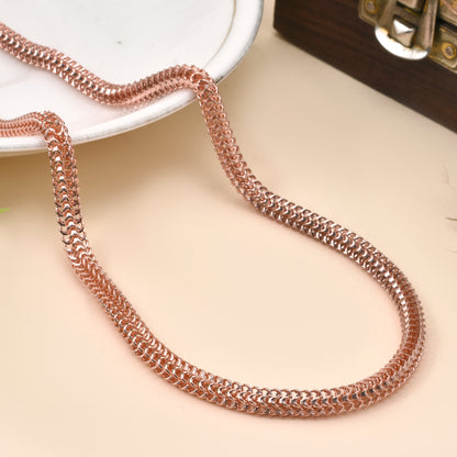 Unique Pure Copper Chainmail Necklace 14' to 28' Inches - Bold Chunky Chain - Handcrafted Dragonspine Necklace - Unisex Jewelry - 4.5mm