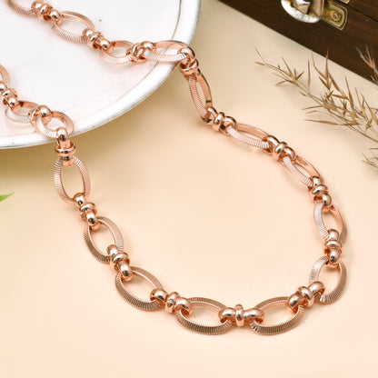 Park Lane Copper Necklace, Handmade Solid Copper Chain Necklace, Oval Link Chain, Rose Gold Chain, Layering Chain, Unisex Copper Necklace