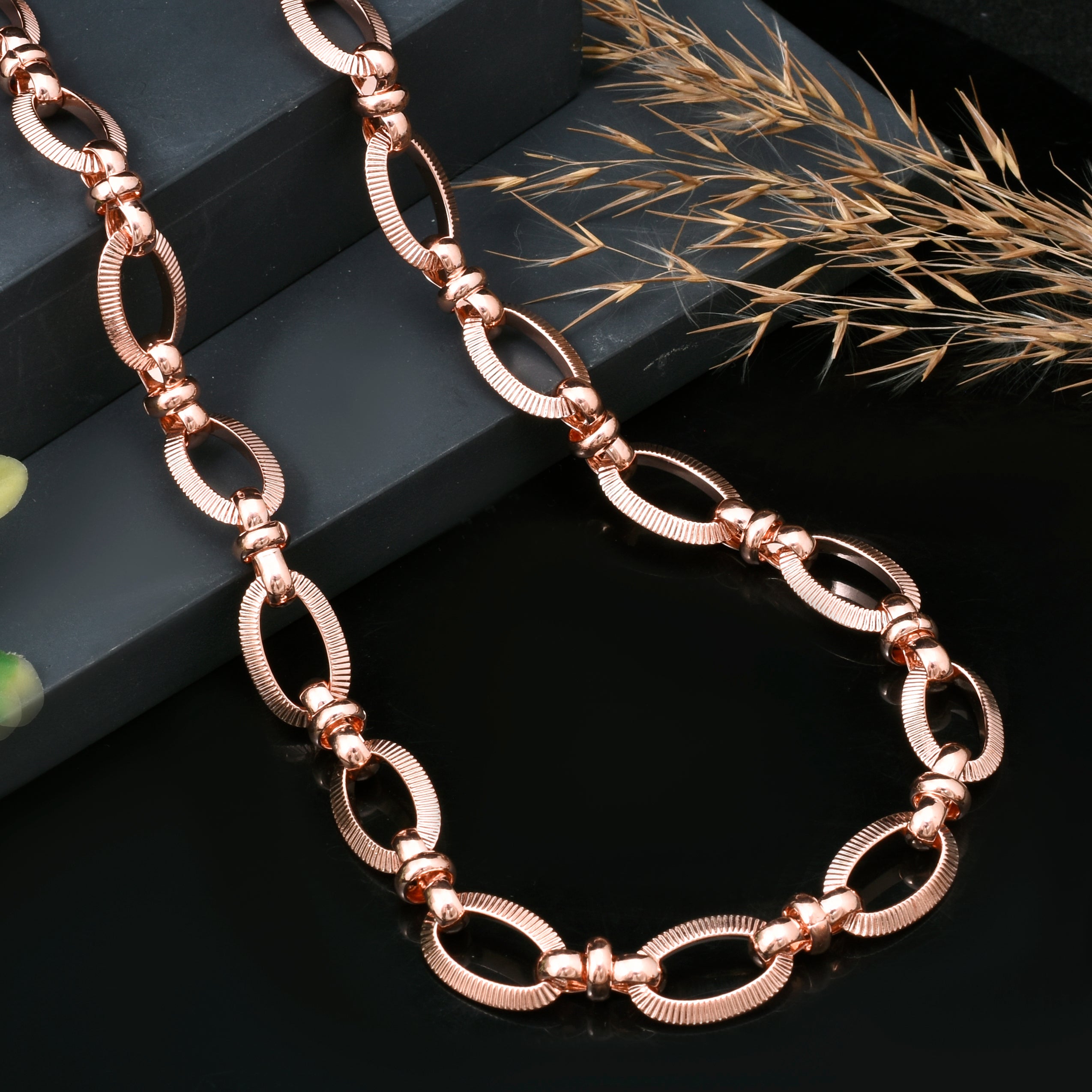 Park Lane Copper Necklace, Handmade Solid Copper Chain Necklace, Oval Link Chain, Rose Gold Chain, Layering Chain, Unisex Copper Necklace
