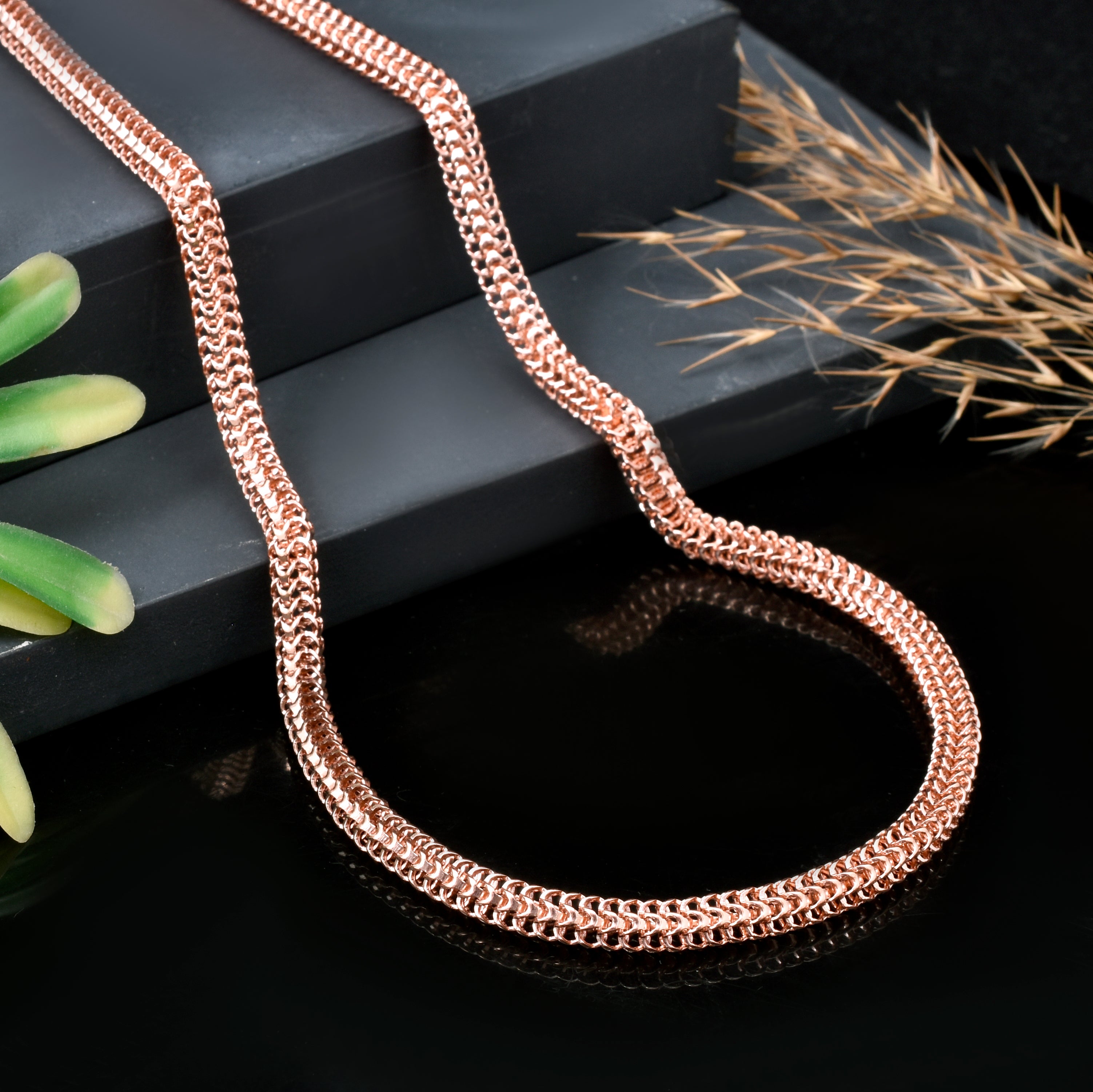 Unique Pure Copper Chainmail Necklace 14' to 28' Inches - Bold Chunky Chain - Handcrafted Dragonspine Necklace - Unisex Jewelry - 4.5mm