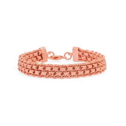 Genuine Copper Wrist Bracelet, Thick Copper Link Bracelet for Men & Women, 100% Copper Healing Bracelet, Handmade Copper Beaded Bracelet