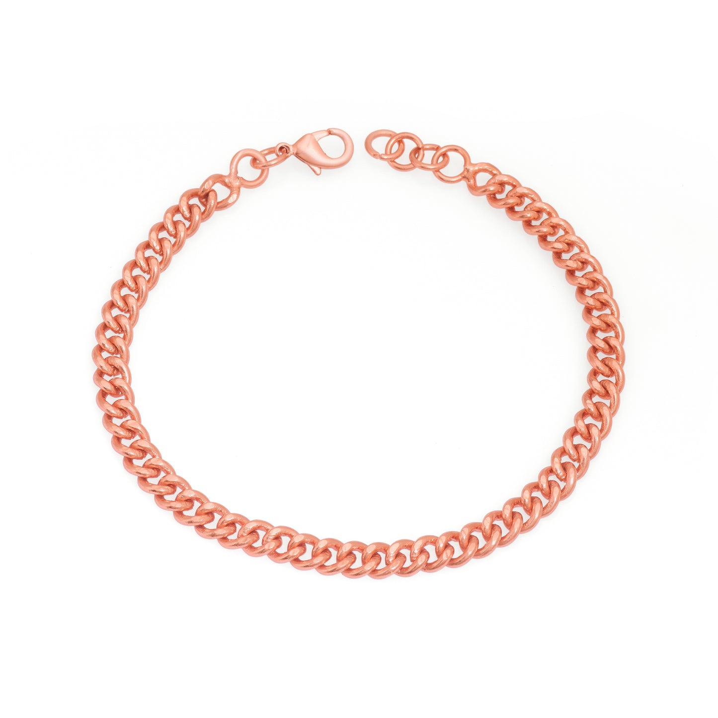 Pure Copper Cuban Link Bracelet for Men & Women - Solid Copper Healing Chain Bracelet, 6 to 9 Inch Curb Chain Bracelet - Gift for Him or Her