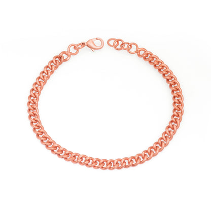 Pure Copper Cuban Link Bracelet for Men & Women - Solid Copper Healing Chain Bracelet, 6 to 9 Inch Curb Chain Bracelet - Gift for Him or Her