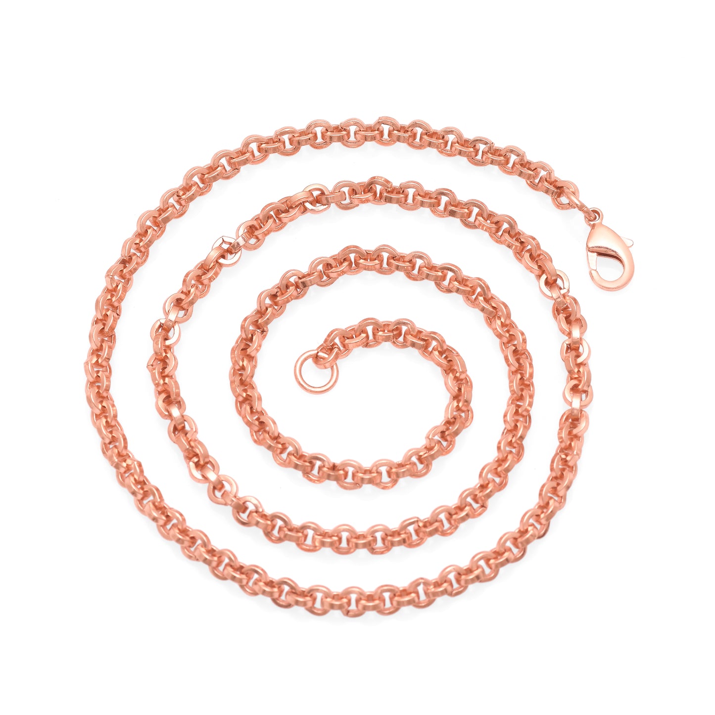 Handmade Copper Rolo Chain Necklace for Men & Women - Pure Copper Healing Link Chain for Everyday Wear - Unisex Necklace
