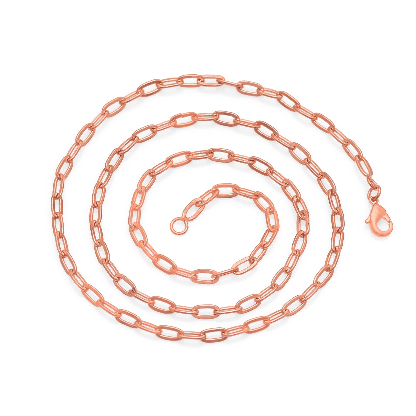 Handcrafted Pure Copper Oval Link Chain Necklace – Lightweight Healing Energy Jewelry for Men & Women, Statement Chain Gift for Him and Her
