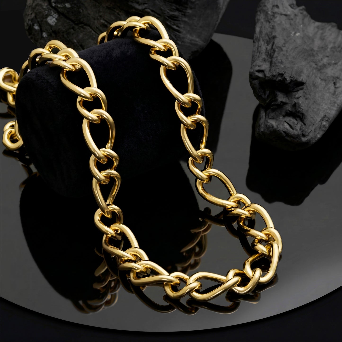 Chunky Gold Chain Necklace 24 Inch, Bold Statement Chain Necklace, Oversized Link Necklace, Trendy Unisex Jewelry, Hip Hop Necklace Gift