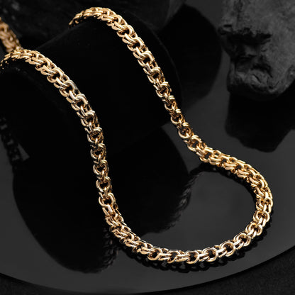 Handmade Stainless Steel Byzantine Chain Necklace, Everyday Byzantine Necklace, Chunky Chainmail Choker Viking Jewelry, For Him & Her