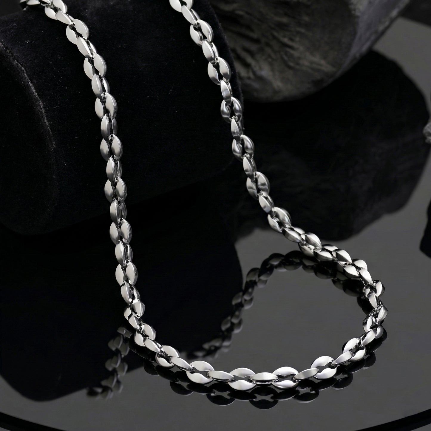 Stainless Steel Twisted Chain Necklace – Pure Solid Steel Chain for Men & Women – Viking Jewelry – Eco-Friendly Pendant Chain