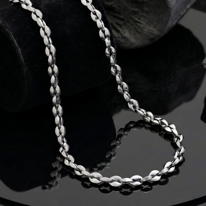 Stainless Steel Twisted Chain Necklace – Pure Solid Steel Chain for Men & Women – Viking Jewelry – Eco-Friendly Pendant Chain