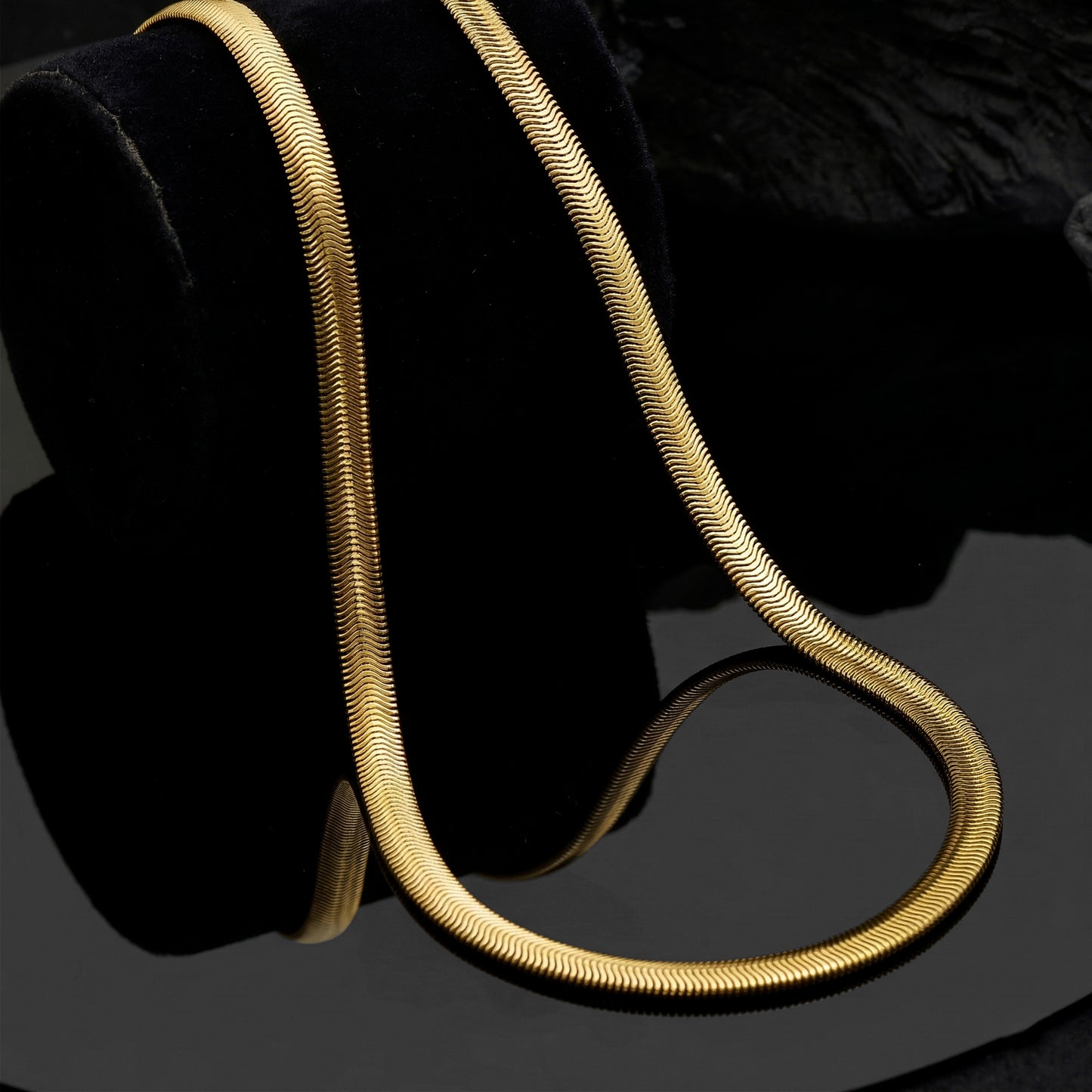 Serpantine Thick Chain Necklace, Silver Tone Stainless Steel Snake Chain 22 Inch, Men's Stainless Steel Chain, Handmade Chain, Gift for Him