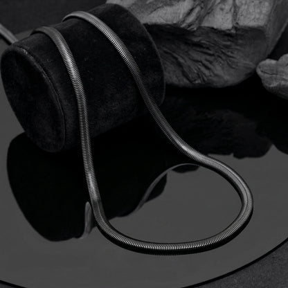 Serpantine Thick Chain Necklace, Silver Tone Stainless Steel Snake Chain 22 Inch, Men's Stainless Steel Chain, Handmade Chain, Gift for Him