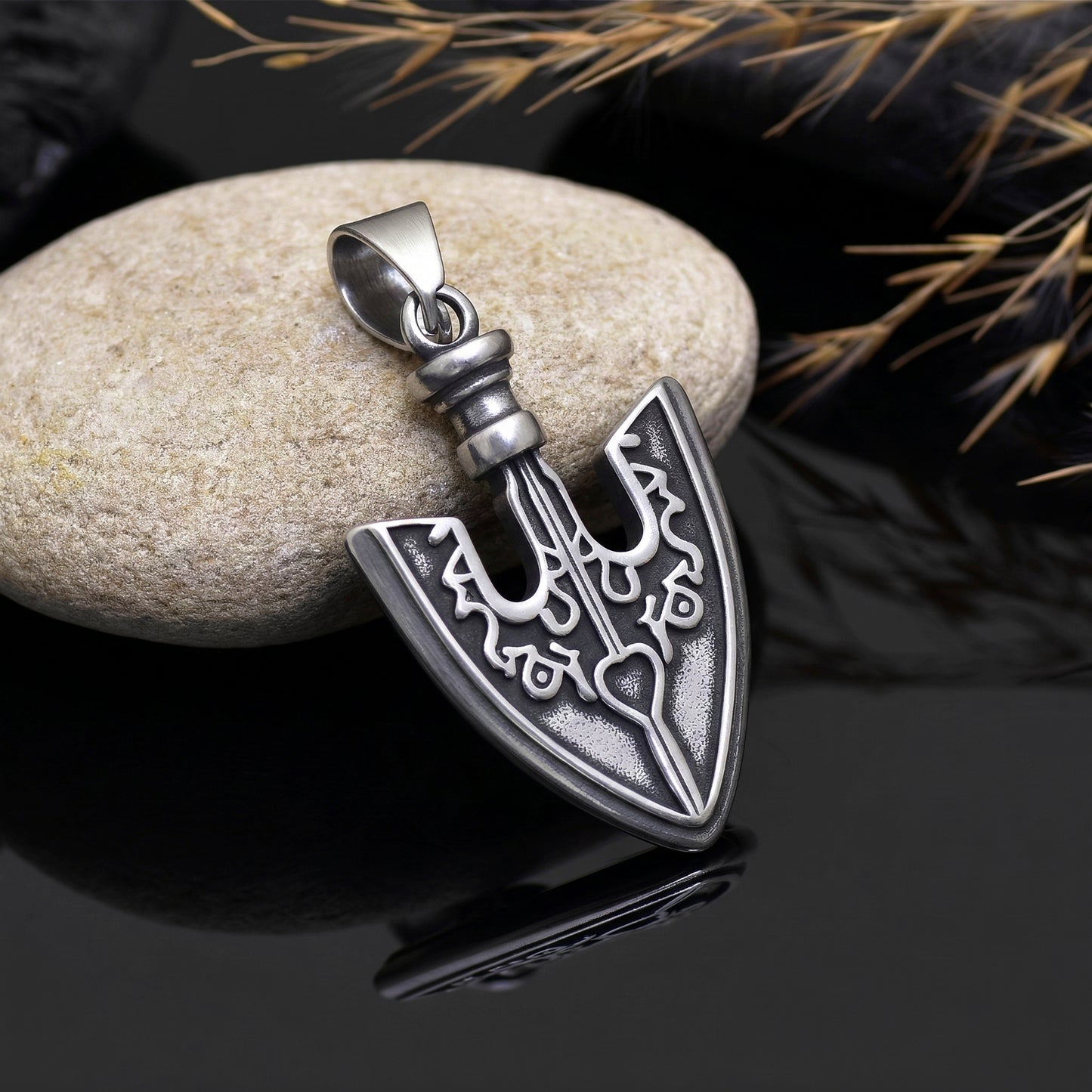 Viking Axe Pendant Necklace, Norse Warrior Axe Jewelry, Nordic Symbol Pendant, Tribal Axe Charm, Gift for Men Women