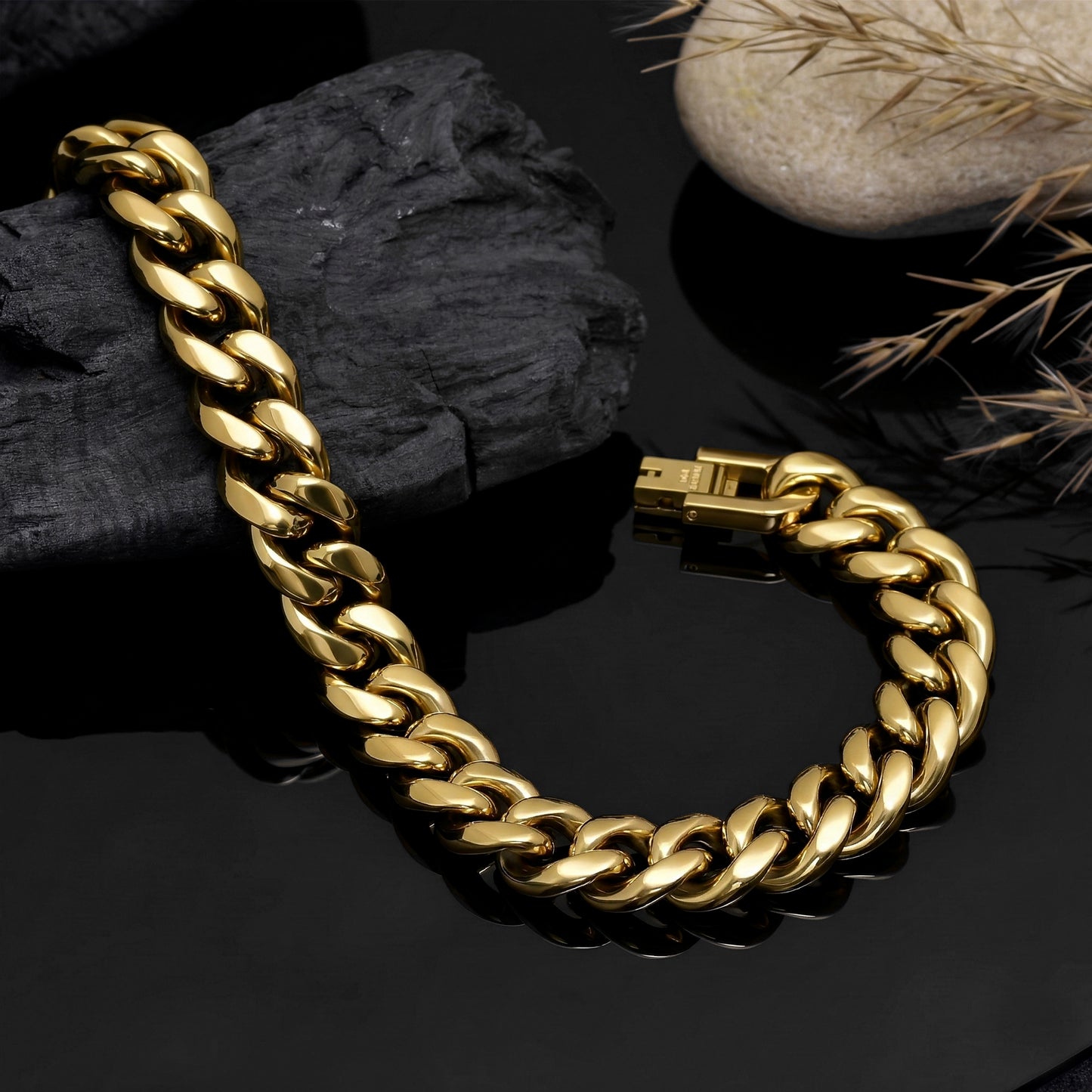 Gold Curb Chain Bracelet, Men & Women Link Chain Jewelry, Unisex Curb Chain, Wholesale Jewelry Suppliers, Gift for Him, Gift for Her