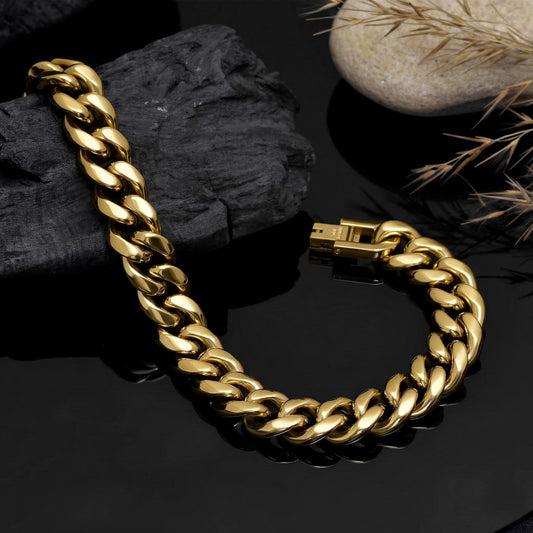 Gold Curb Chain Bracelet, Men & Women Link Chain Jewelry, Unisex Curb Chain, Wholesale Jewelry Suppliers, Gift for Him, Gift for Her