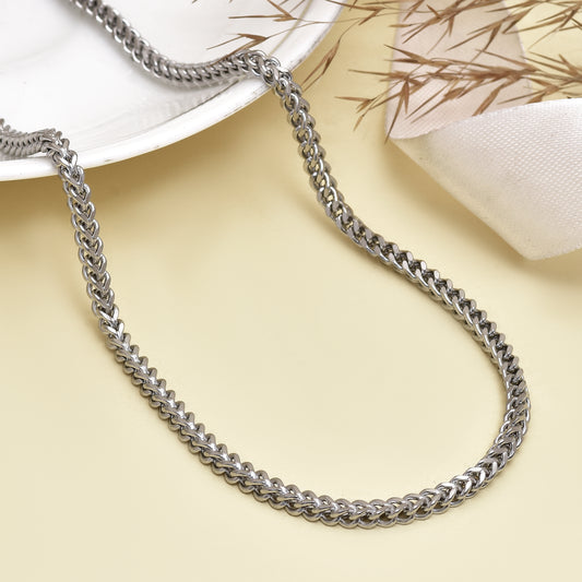 20 Inch Silver Cuban Link Chain Necklace, Stainless Steel Curb Chain, Bold Minimalist Necklace, Unisex Jewelry