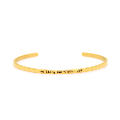 Motivational Quote Engraved Bar Bracelet, Engraved Open Cuff Bracelet, Inspirational Quote Bangle, Christmas Gift, Empowerment Gift for Her