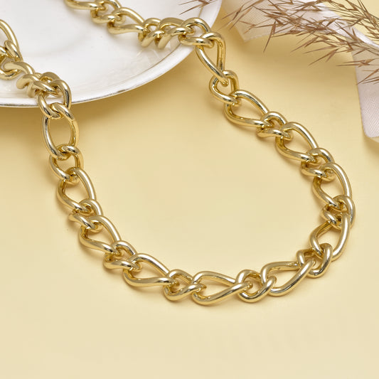 Chunky Gold Chain Necklace 24 Inch, Bold Statement Chain Necklace, Oversized Link Necklace, Trendy Unisex Jewelry, Hip Hop Necklace Gift