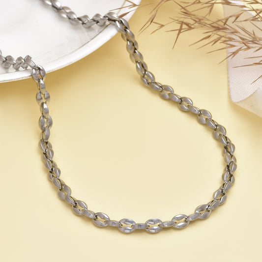 Stainless Steel Twisted Chain Necklace – Pure Solid Steel Chain for Men & Women – Viking Jewelry – Eco-Friendly Pendant Chain