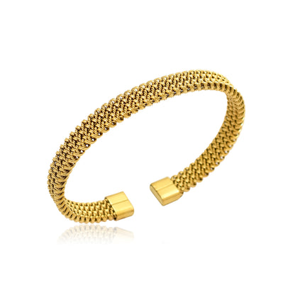 Unisex Stainless Steel Cuff Bracelet | Men's Adjustable Bracelet | Gold & Silver Bangle for Women | Open Cuff Bangle Bracelet