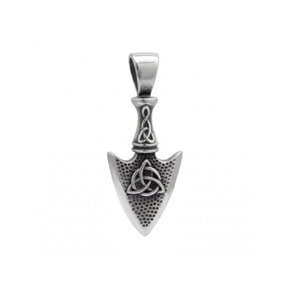 Viking Odin's Spear Gungnir Valknut Symbol Necklace, Arrowhead Pendant, Arrow Tip Pendant, Warrior Protection Pendant, Viking Amulet for Him